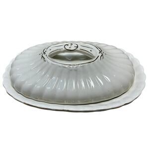 Pottery Barn Asparagus Vegetable Cheese Dish w/Lid Serving Platter 10” x 8”2010